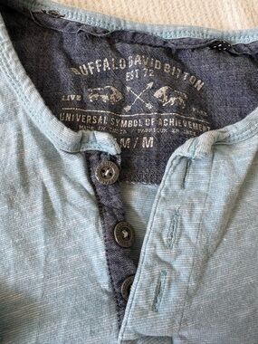 Buffalo David Bitton Light Blue Tee with Black Label